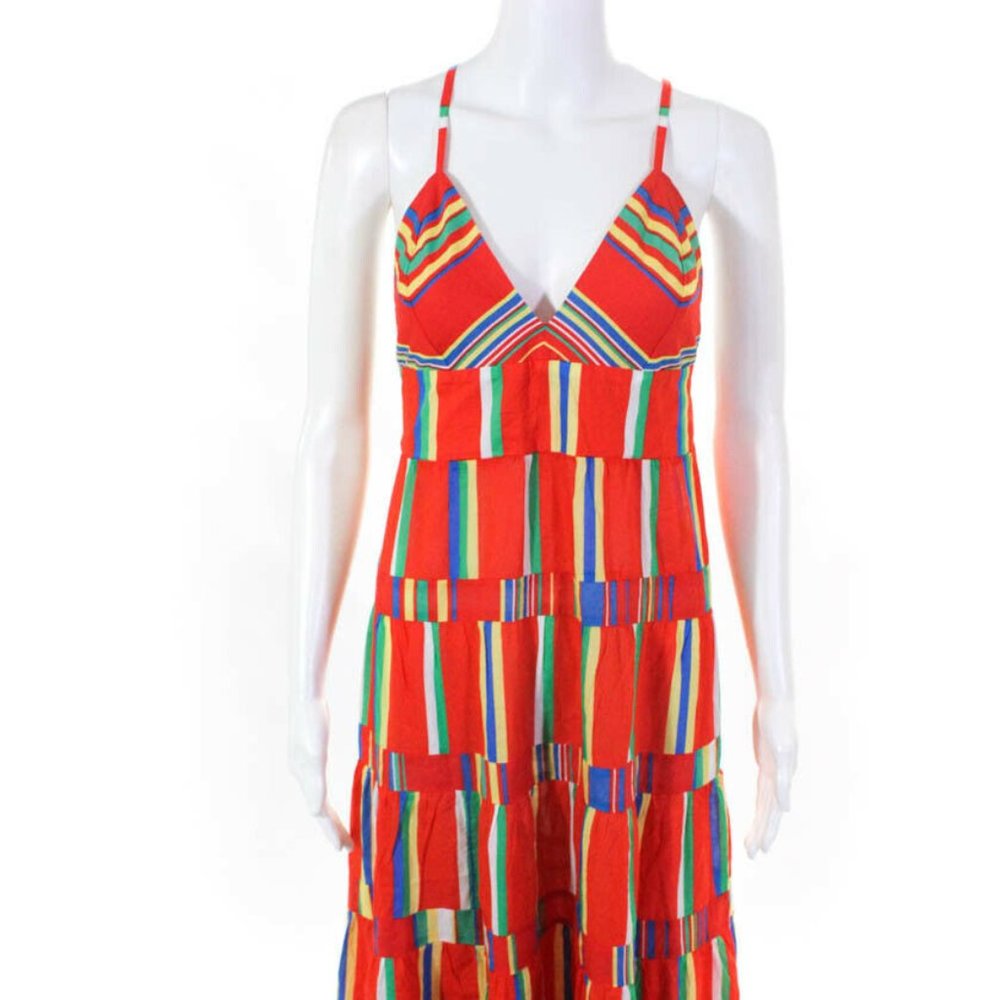 J Crew Multicolor Stripe Maxi Sundress